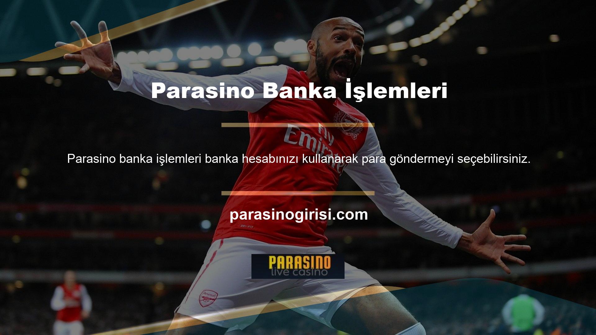 Beklerken, banka hesabı bilgilerinizi web sitesinden almak için Parasino saha desteğini arayabilirsiniz