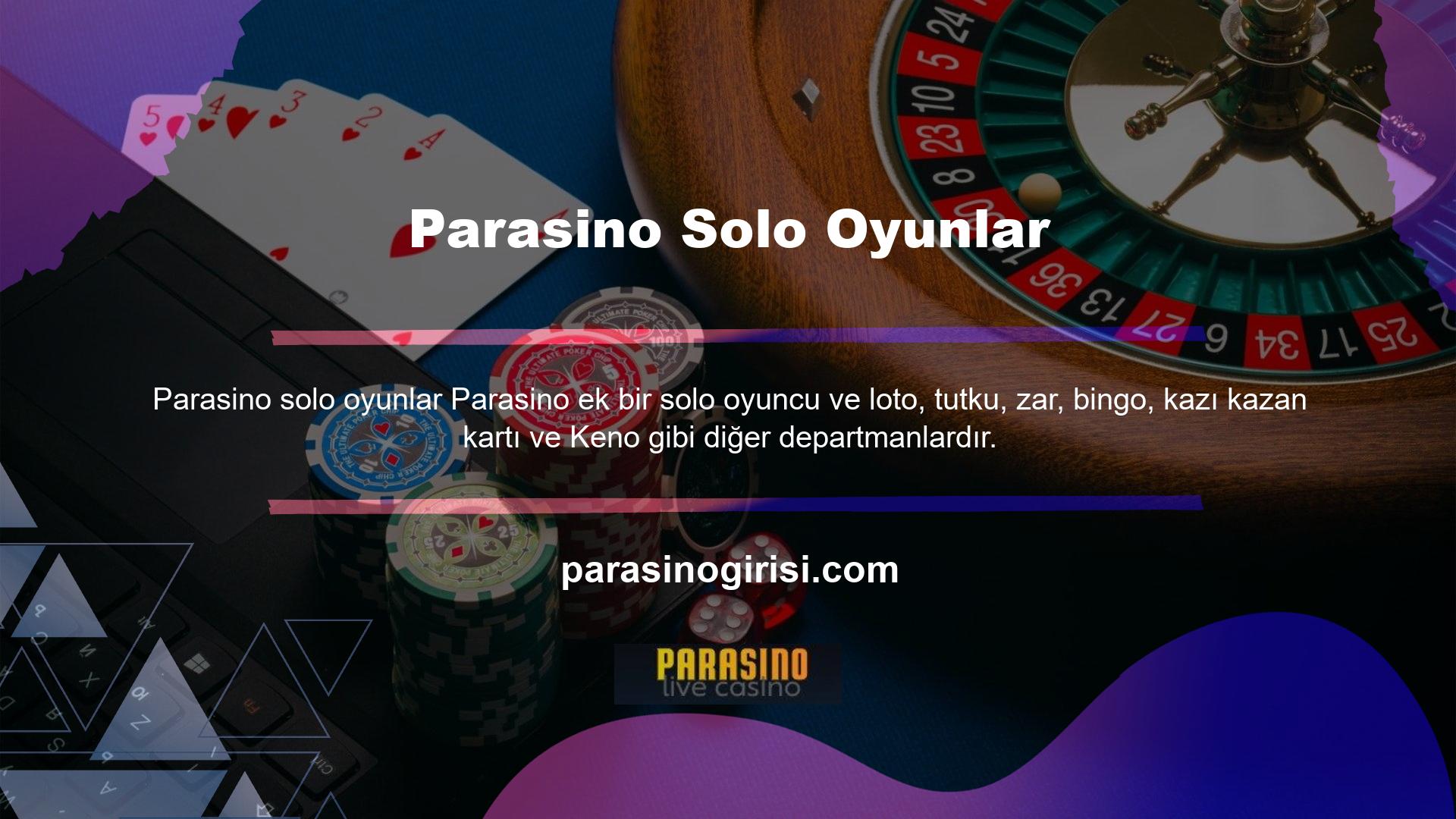 Parasino Para Çekme seçeneği, para ödülü de çok büyük olabilir